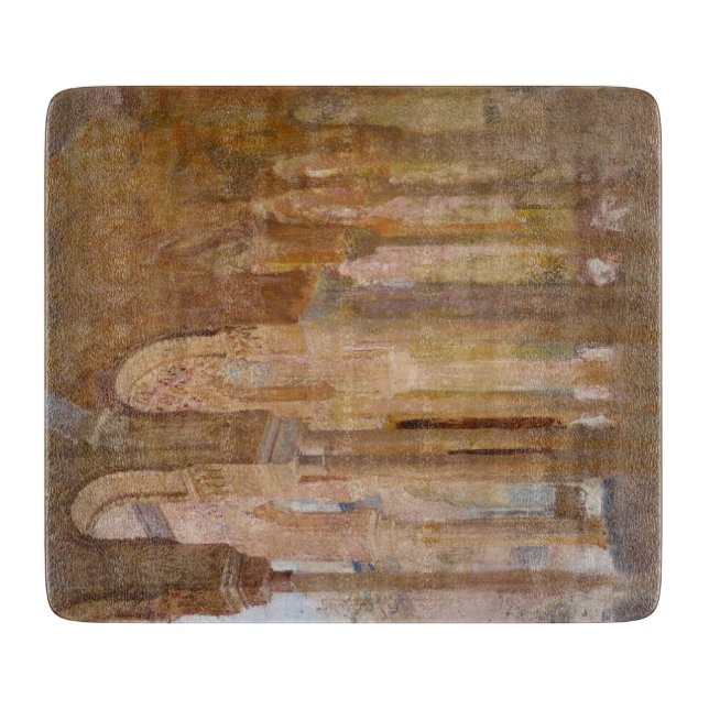 Gerichtshof der Löwen, Alhambra (von Henri Regnaul Schneidebrett (Vorderseite)