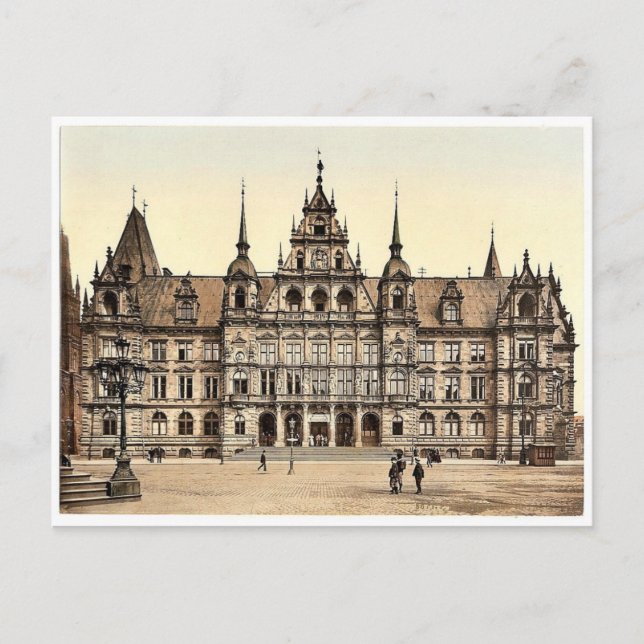 Gerichtshof, Wiesbaden, Hessen-Nassau, Deutschland Postkarte (Vorderseite)