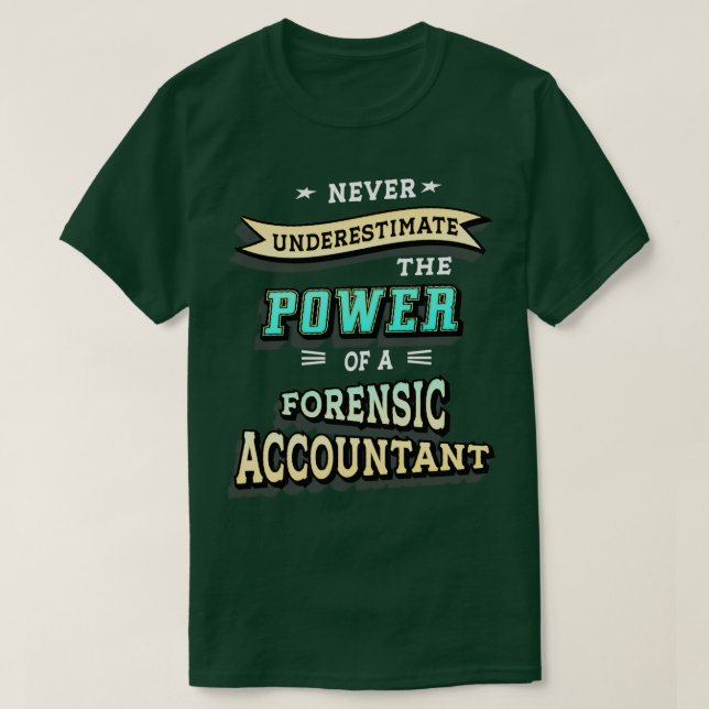 Gerichtsmedizinischer Buchhalter T-Shirt (Design vorne)
