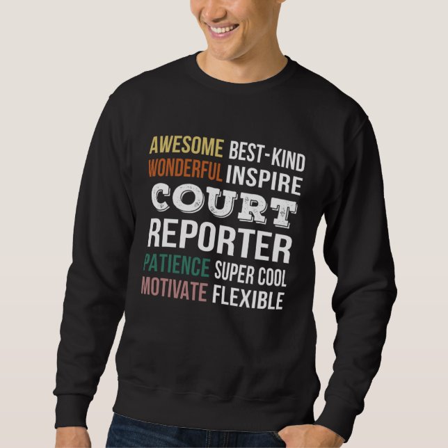 Gerichtsreporter-Würdigung Sweatshirt (Vorderseite)