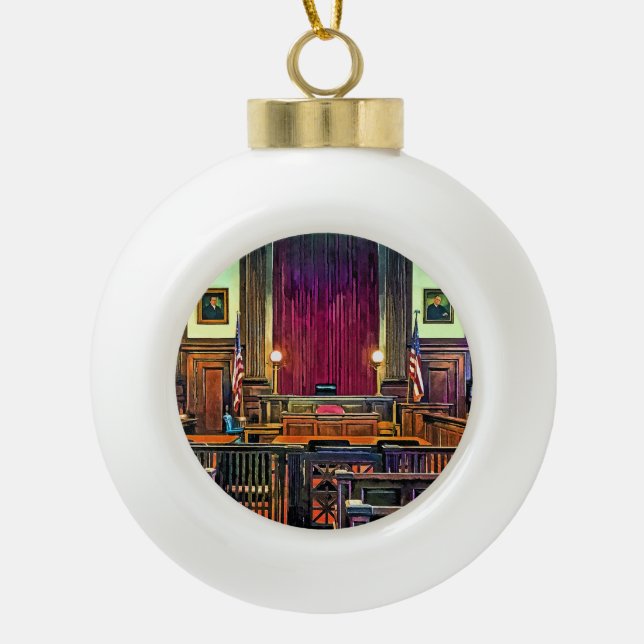 Gerichtssaal Keramik Kugel-Ornament (Vorderseite)