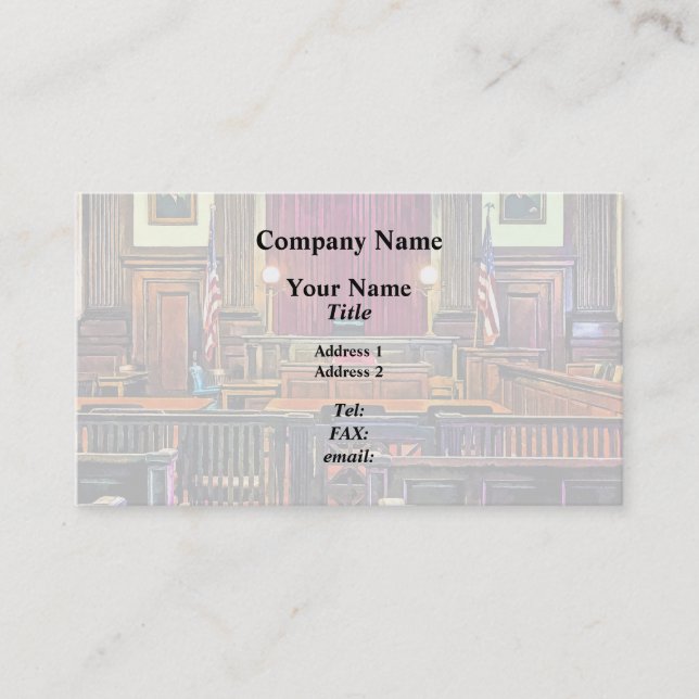 Gerichtssaal Visitenkarte (Vorderseite)