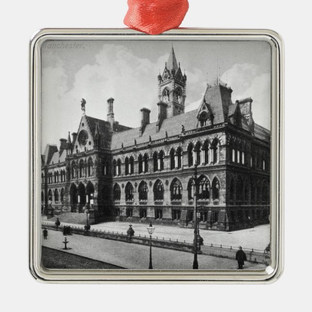 Gerichtssitzungs-Gerichte, Manchester, c.1910 Silbernes Ornament (Vorne)