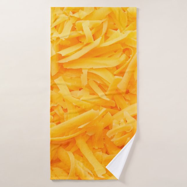 geriebener Cheddar-Käse Badehandtuch (Badehandtuch)
