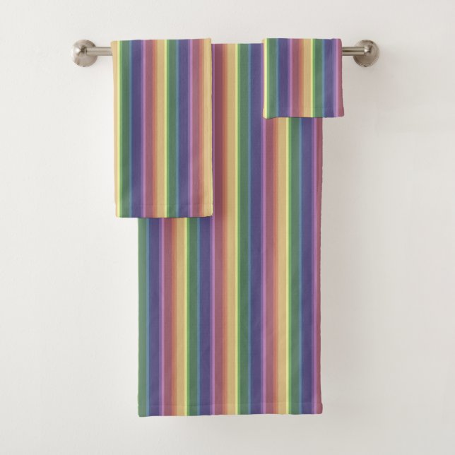 Geringe Regenbogenstreifen Badhandtuch Set (Insitu)
