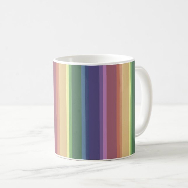 Geringe Regenbogenstreifen Kaffeetasse (VorderseiteRechts)