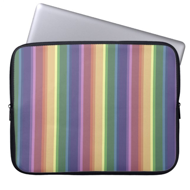 Geringe Regenbogenstreifen Laptopschutzhülle (Vorderseite)
