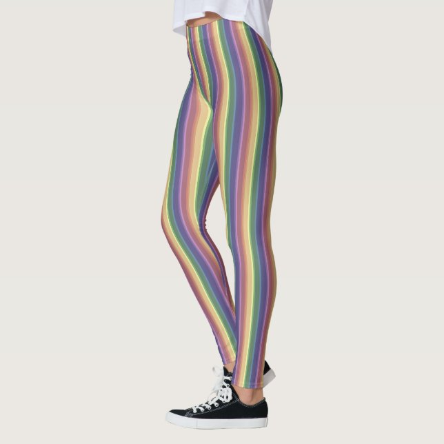 Geringe Regenbogenstreifen Leggings (Links)