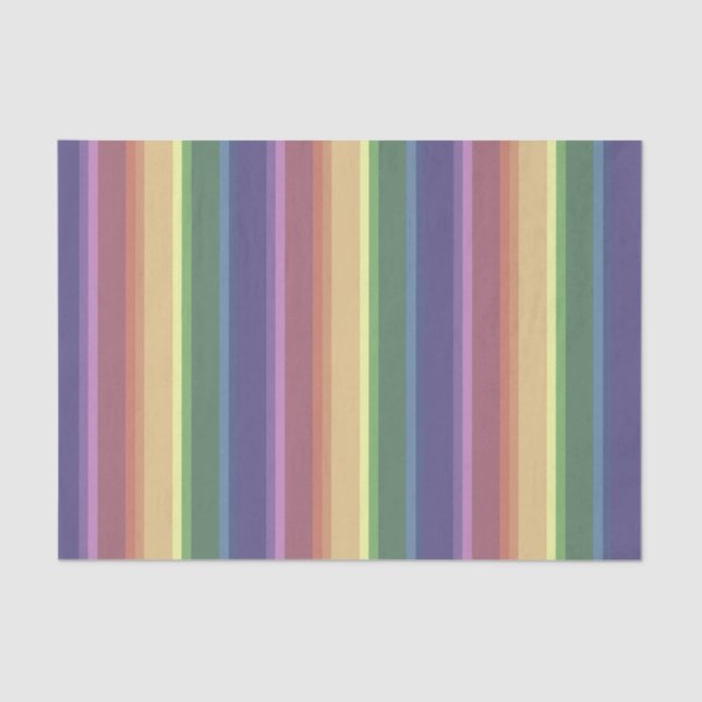 Geringe Regenbogenstreifen Seidenpapier (Vorderseite)