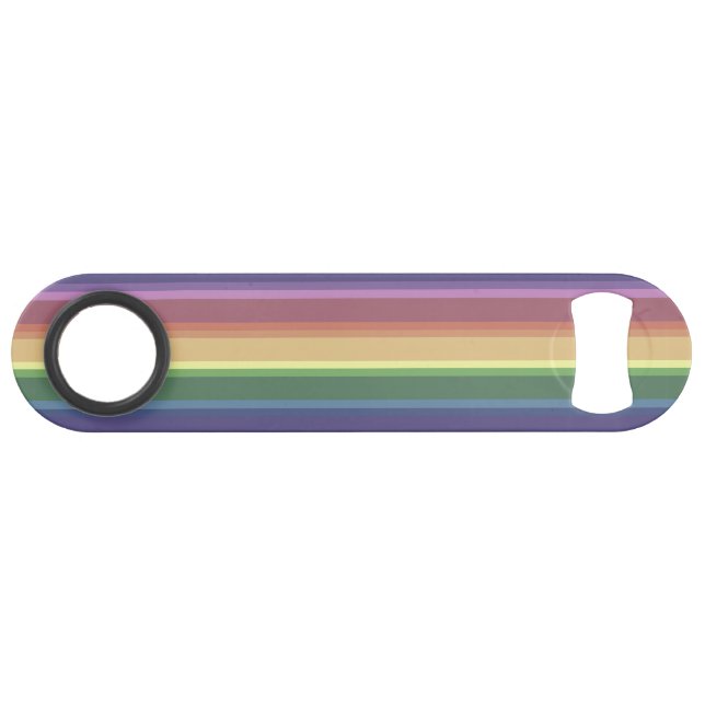 Geringe Regenbogenstreifen Speed Flaschenöffner (Rückseite Horizontal)
