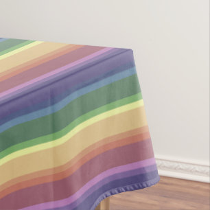 Geringe Regenbogenstreifen Tischdecke