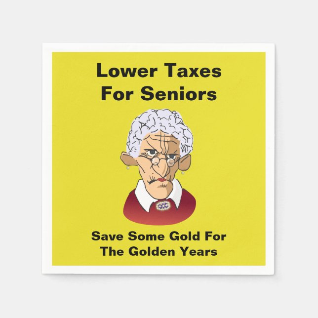Geringere Steuern für Senioren Serviette (Vorderseite)