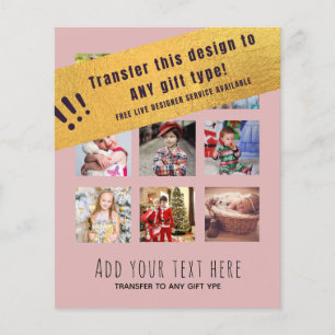 GERINGES BUDGET-FOTO-COLLAGE-GIFT - TEXT-CUSTOM HI FLYER