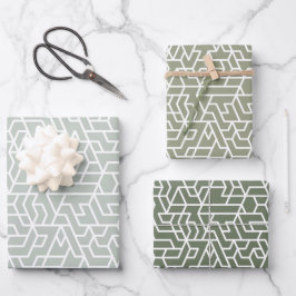 Geringes geometrisches Muster Geschenkpapier Set