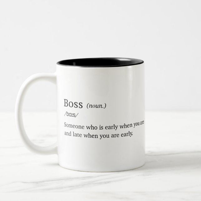 Geringfügige Definition von Boss Zweifarbige Tasse (Links)