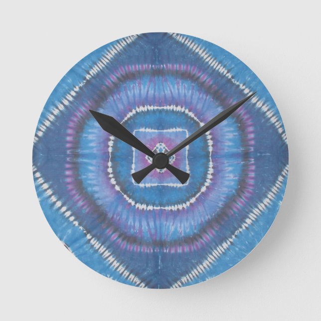 Geringfügige Gefärbte Krawatte Runde Wanduhr (Vorderseite)