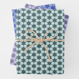 Geringfügige sechseckige Sterne geometrisch Geschenkpapier Set