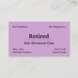 Geringschätzung der Rentabilitätsschwelle Visitenkarte