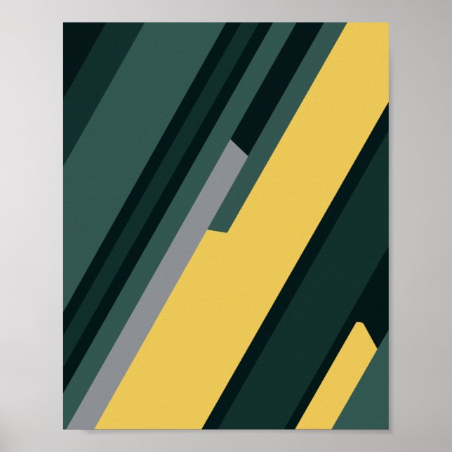 Geringste geometrische Streifen Poster (Vorne)