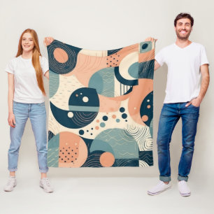 Geringstes Abstraktes nahtloses Muster - Geometris Fleecedecke