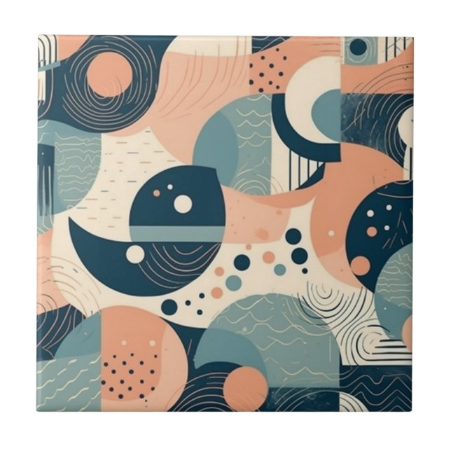Geringstes Abstraktes nahtloses Muster - Geometris Fliese (Vorderseite)
