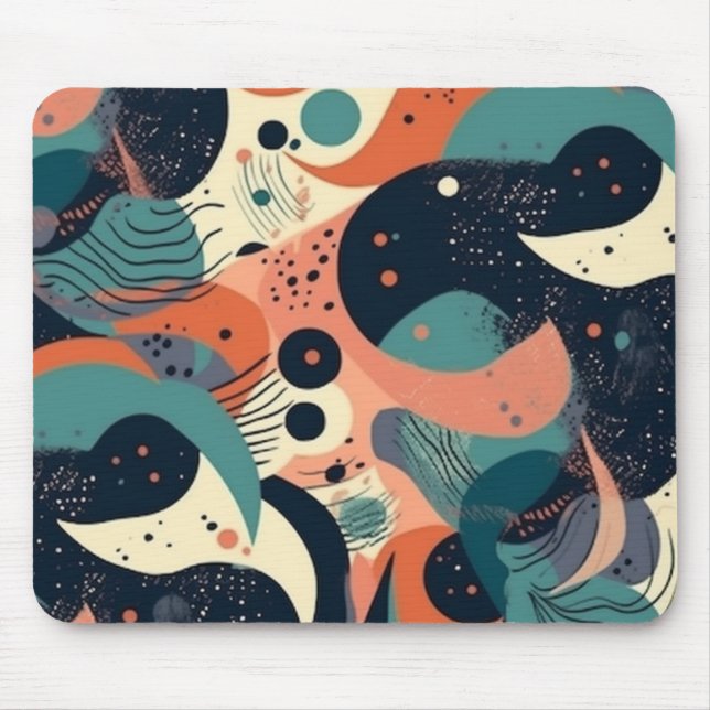 Geringstes Abstraktes Nahtloses Muster - Geometris Mousepad (Vorne)