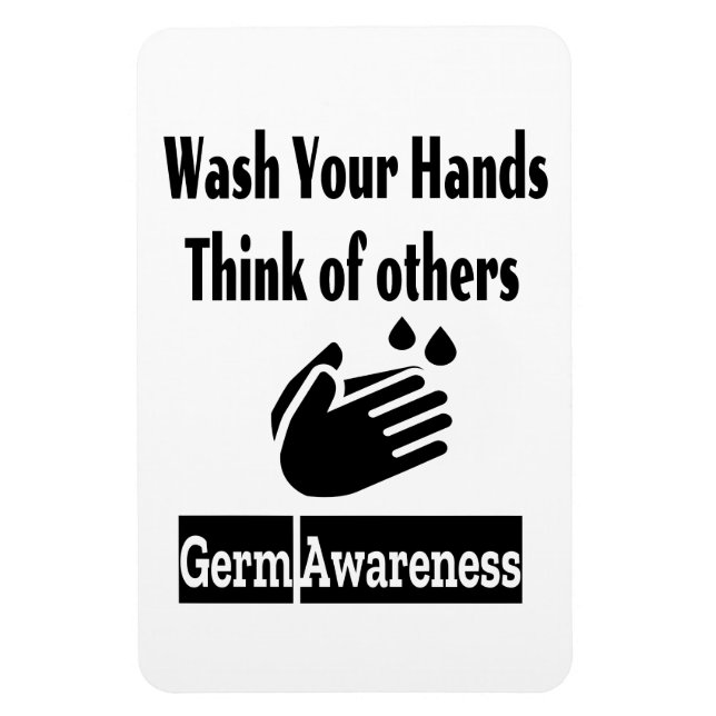 Germ Awareness 4"x6" Foto Magnet (Vertikal)
