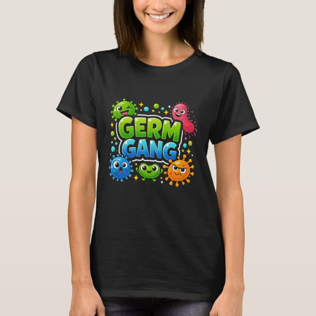 GERM GANG Bakterien Tee Design  (Vorderseite)