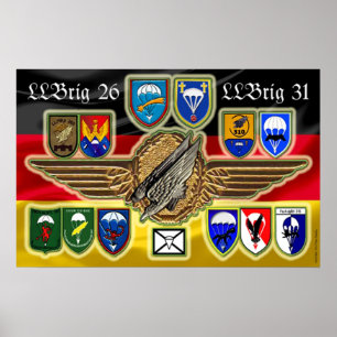 German Airborne Brigade 26 und 31 Poster