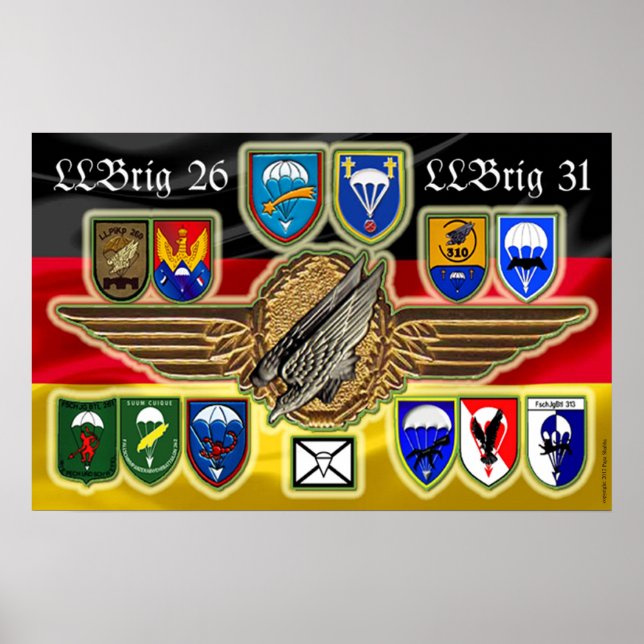 German Airborne Brigade 26 und 31 Poster (Vorne)