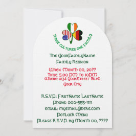 German American Kleeblatt Family Wiedersehen Einladung