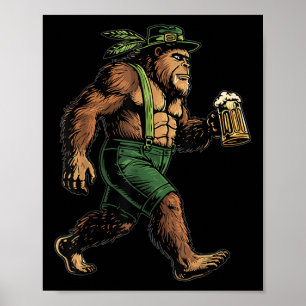 German Bigfoot Sasquatch Beer Drink Festival Poster