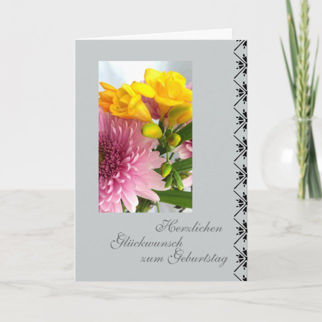 German: birthday card karte (Vorderseite)