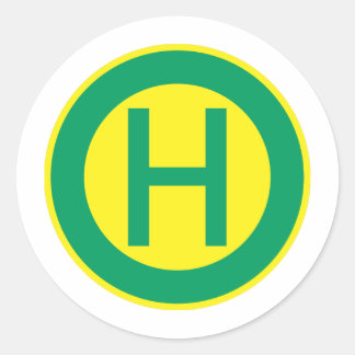German Bus and Tram Stop sign Haltestelle Runder Aufkleber