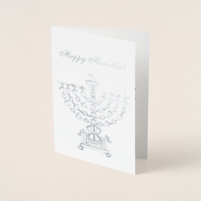 German Candelabrum Hanukkah Lamp Folienkarte (Vorderseite)