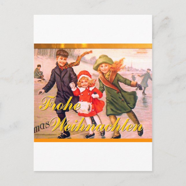 German Christmas Card Frohe Weihnachten (Vorderseite)