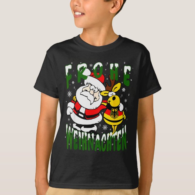 German Christmas Germany Frohe Weihnachten Frohlic T-Shirt (Vorderseite)