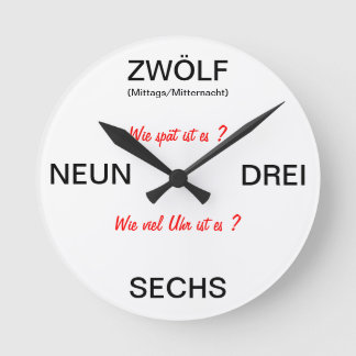 GERMAN CLOCK - ZAGOOO RUNDE WANDUHR