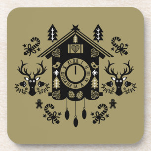 German Cucko Clock Weihnachten Getränkeuntersetzer