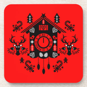 German Cucko Clock Weihnachten Getränkeuntersetzer
