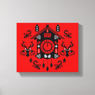 German Cucko Clock Weihnachten Leinwanddruck