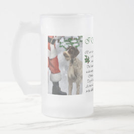 German Drahthaar Pointer Christmas Geschenke Mattglas Bierglas