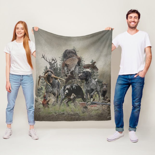German Drahthaar Pointer Fleece Blanket (Beispiel)