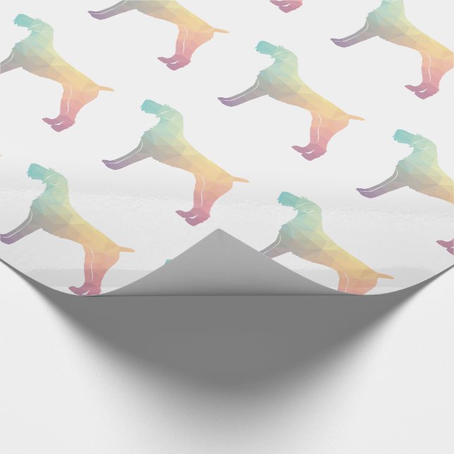 German Drahthaar Pointer Geo Silhouette Pastel Geschenkpapier (Ecke)
