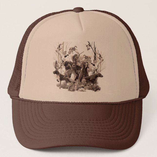 German Drahthaar Pointer Trucker Hat Truckerkappe (Vorderseite)