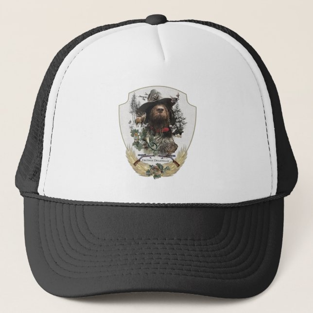 German Drahthaar Pointer Trucker Hat Truckerkappe (Vorderseite)