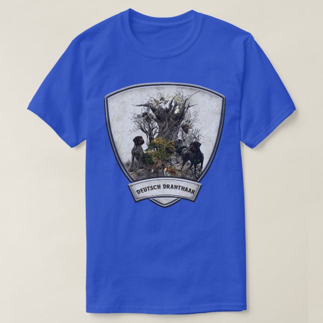 German Drahthaar Pointers (Jagdsaison) T-Shirt (Design vorne)