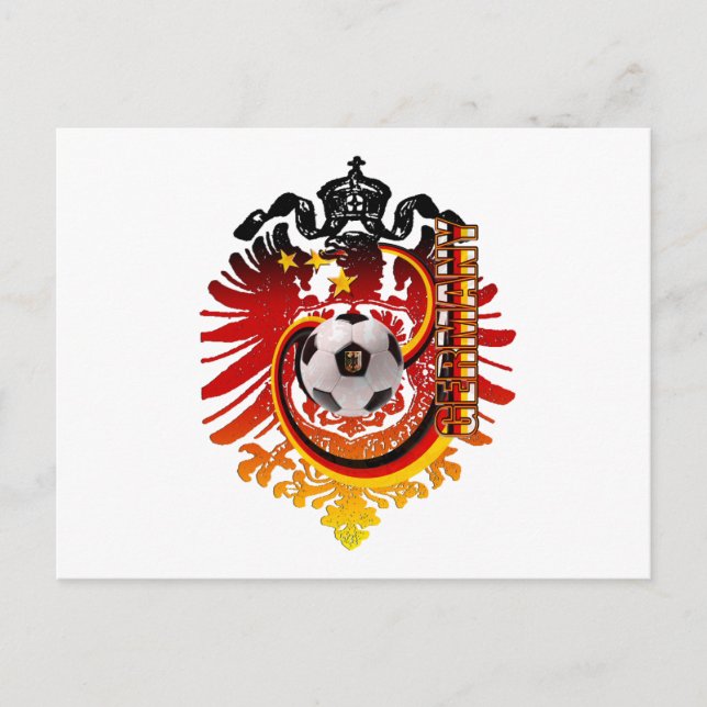 German Eagle Germany Soccer Abzeichen Postkarte (Vorderseite)