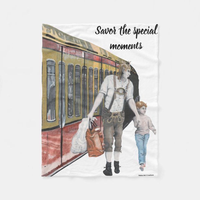 German Elf Berlin Shopping Fantasy Art Blanka Fleecedecke (Vorderseite)