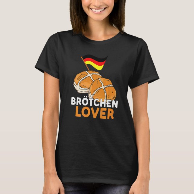 German Flag  German Roots Brötchen  Deutschland T-Shirt (Vorderseite)